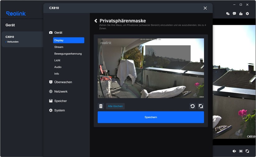Reolink CX810: Für die Steuerung von Reolink-Überwachungskameras steht auch eine leistungsfähige Desktop-Anwendung für Windows und macOS zur Verfügung.