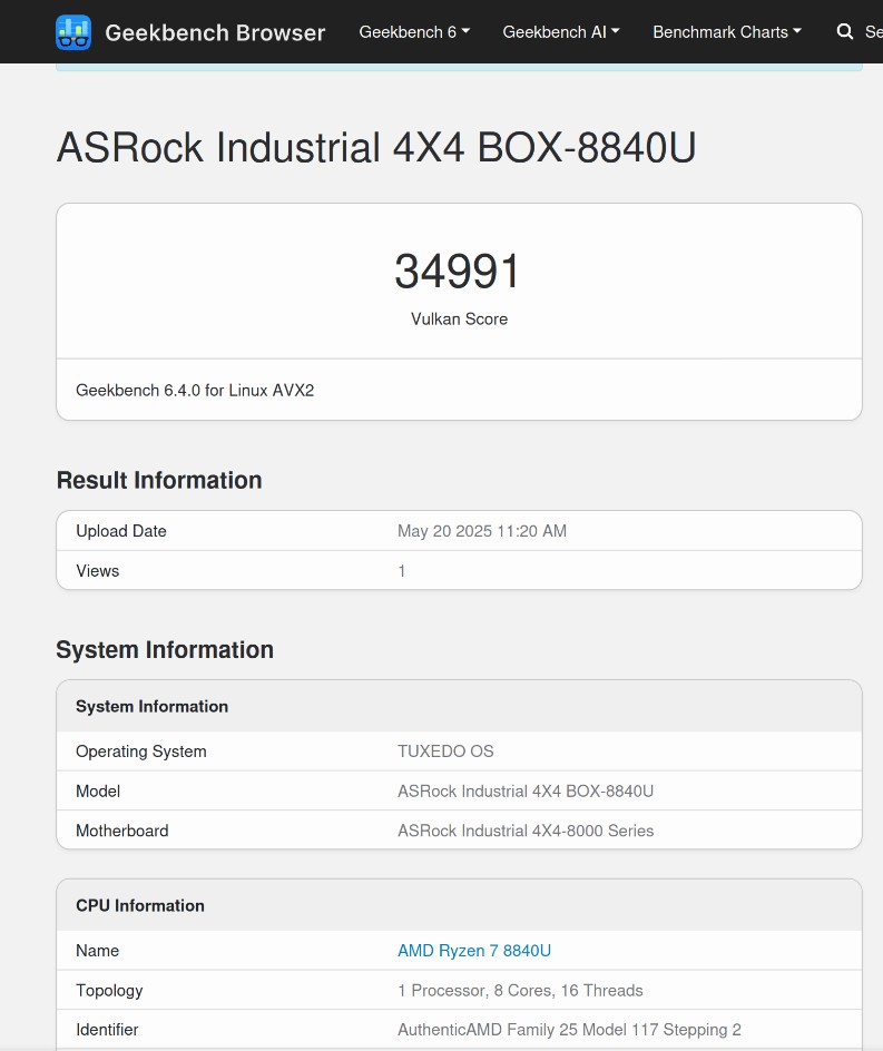 Tuxedo Nano Pro: Benchmarks