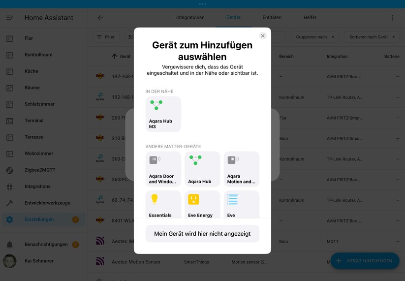 Dank Matter kann man den M3 auch unter Home Assistant, Homey Pro und Apple Home einbinden.