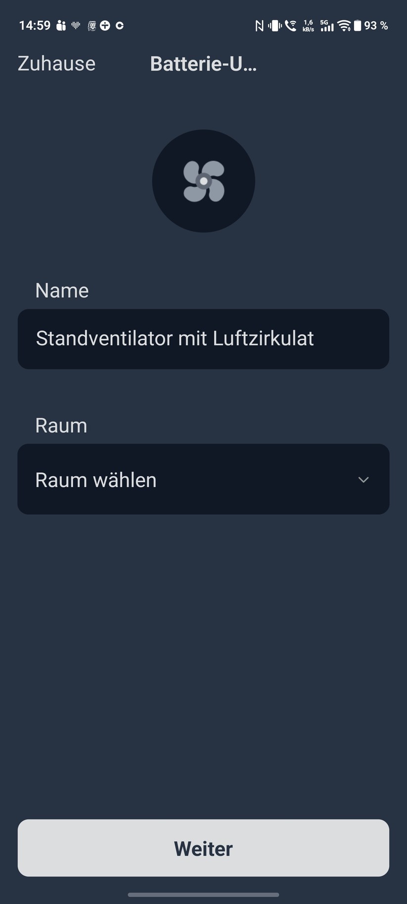 SwitchBot Standventilator mit Akku Screenshot