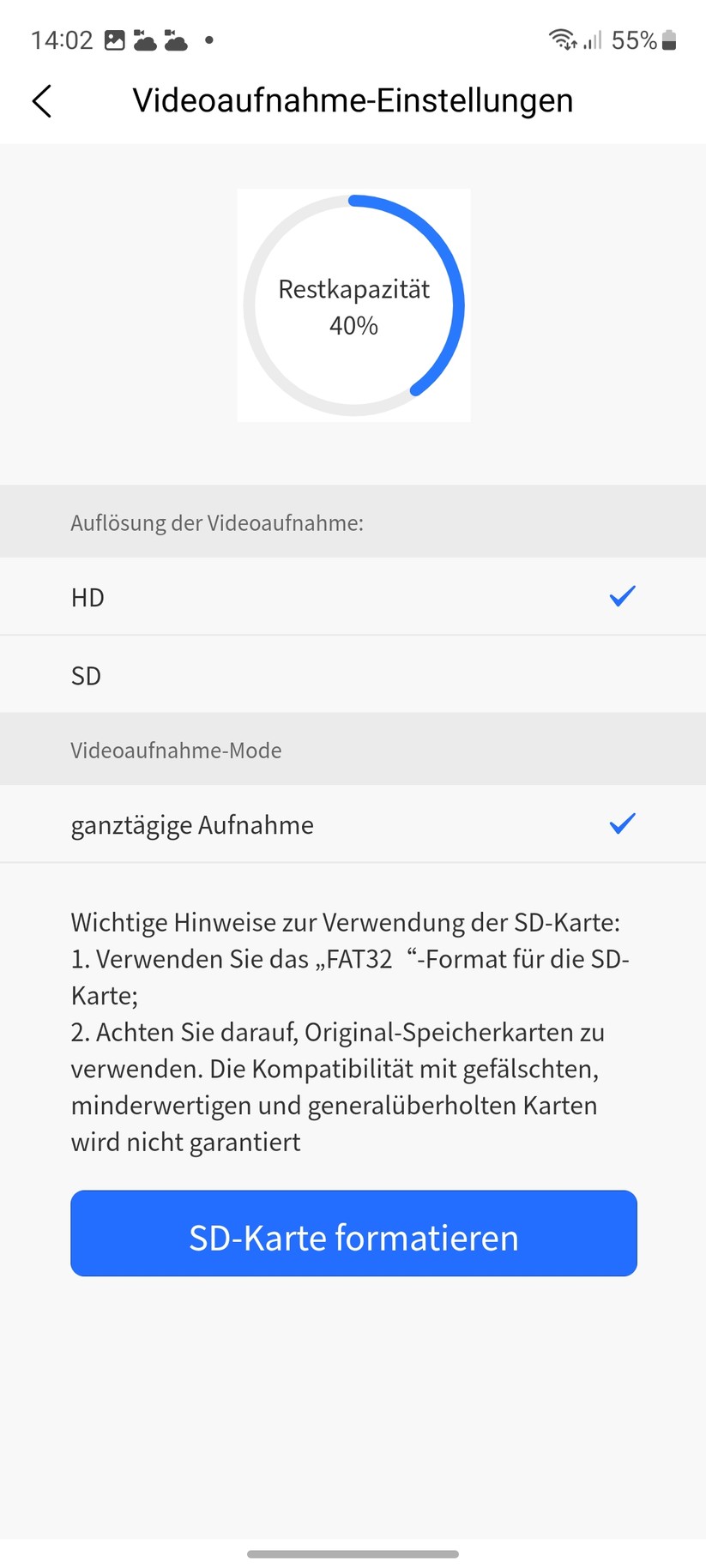 PTZ-Kamera für Lampenfassung E27: App