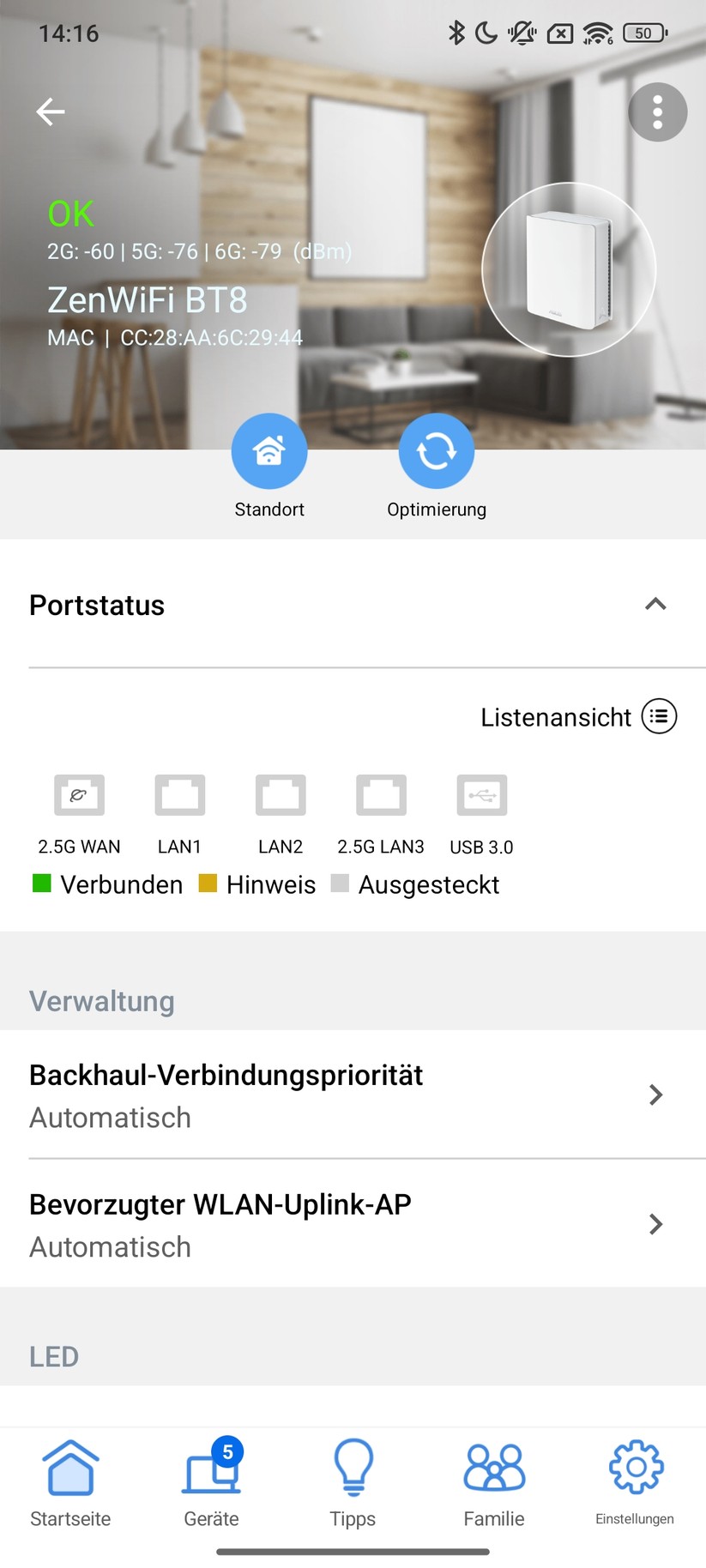 Asus Zenwifi BT8 – App