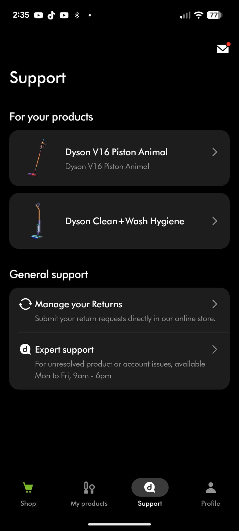 Dyson Clean+Wash Hygiene - Bilder App 