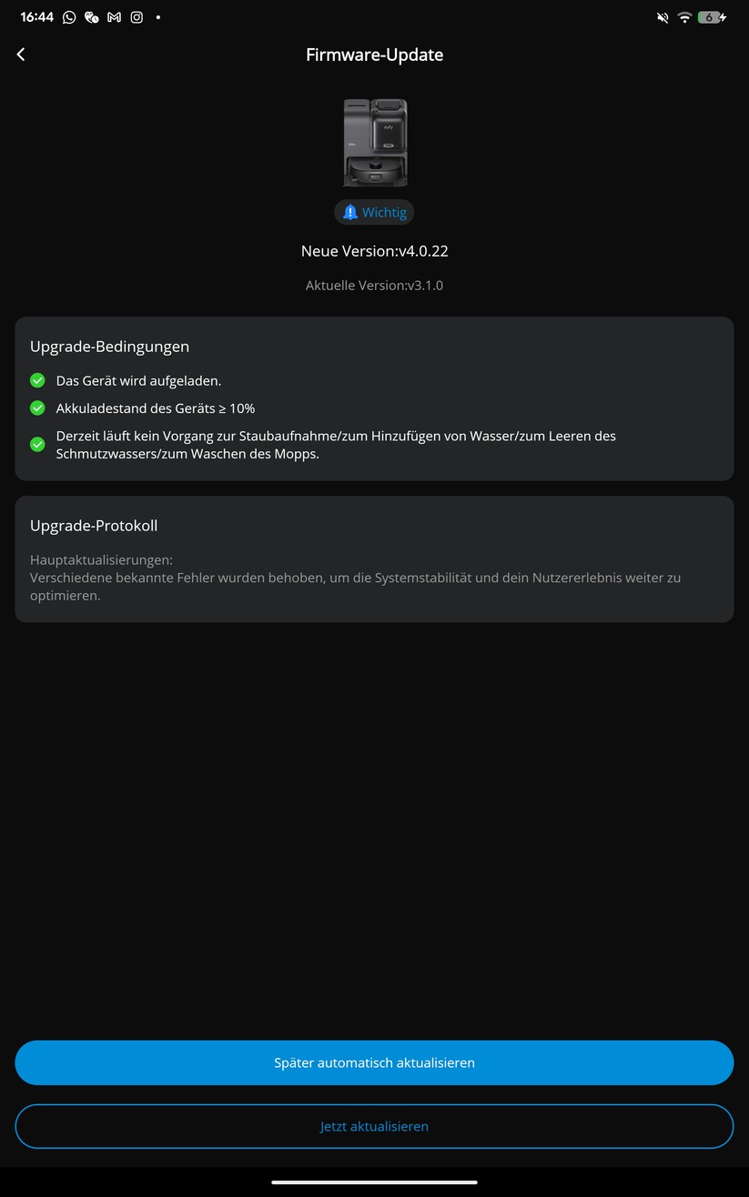 Eufy Omni E28 Hydrojet – App