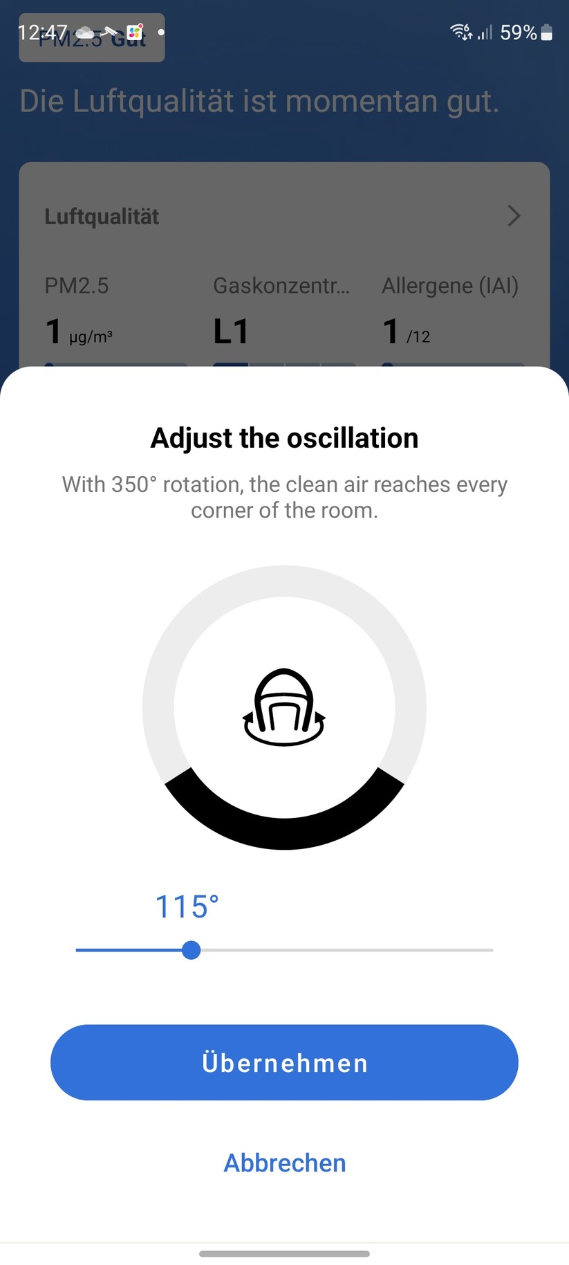 Philips Air Performer 8000 AMF870: Einrichtung mit App Air+