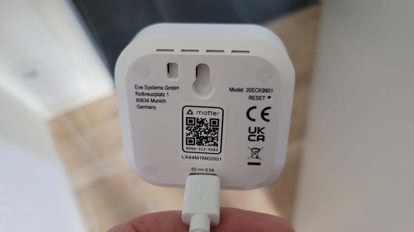  Sensor für Temperatur und Luftfeuchte, sowie Regler für Eve Thermo