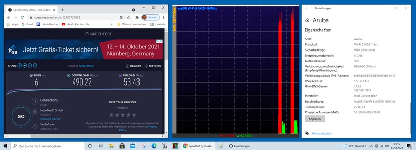 Leistungsmessung Aruba AP 17 - Bild: Harald Karcher