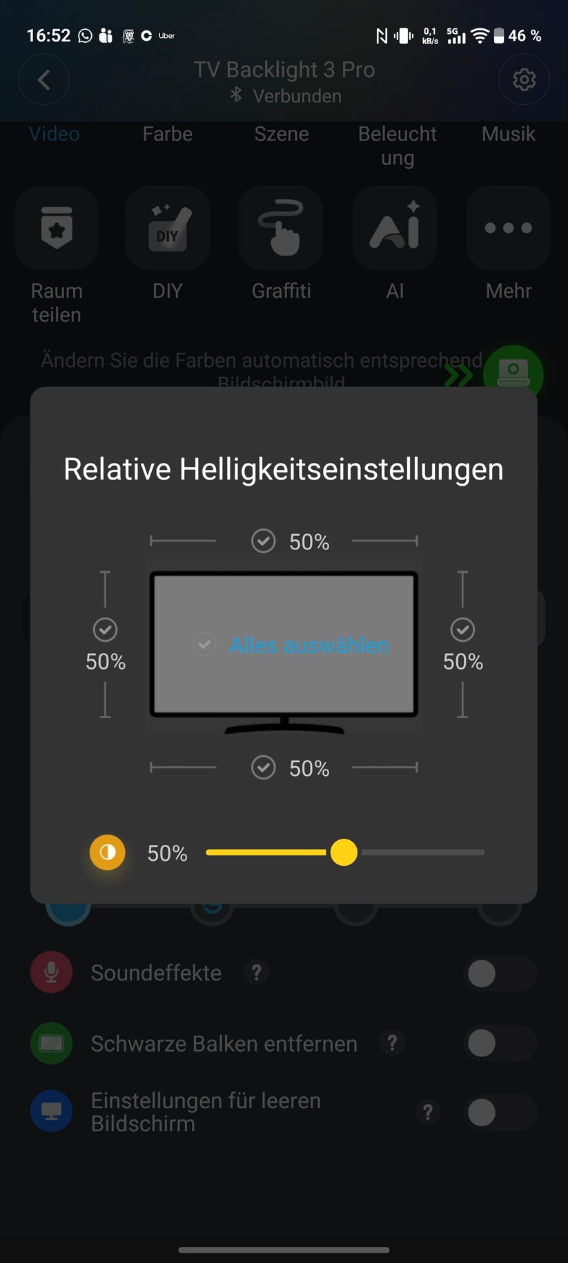 Govee TV-Hintergrundbeleuchtung 3 Pro Screenshot