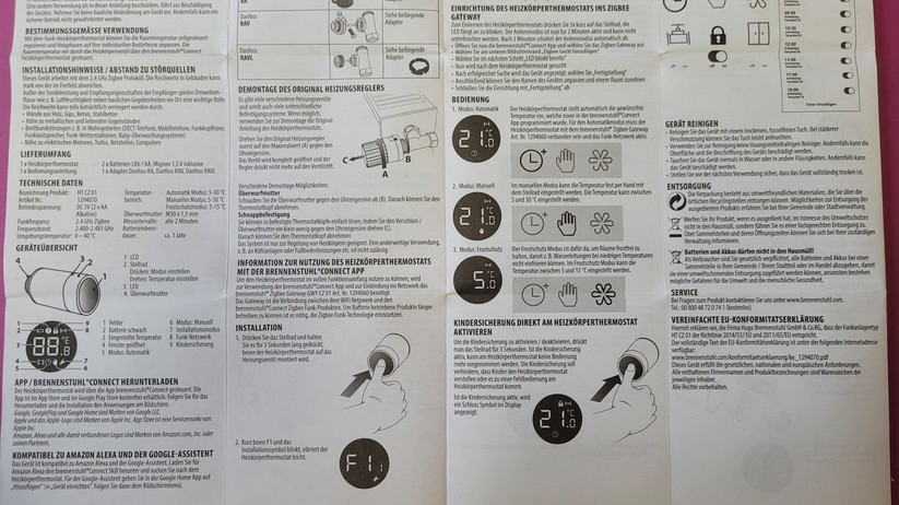 Brennenstuhl Zigbee Heizkörperthermostat HT CZ 01