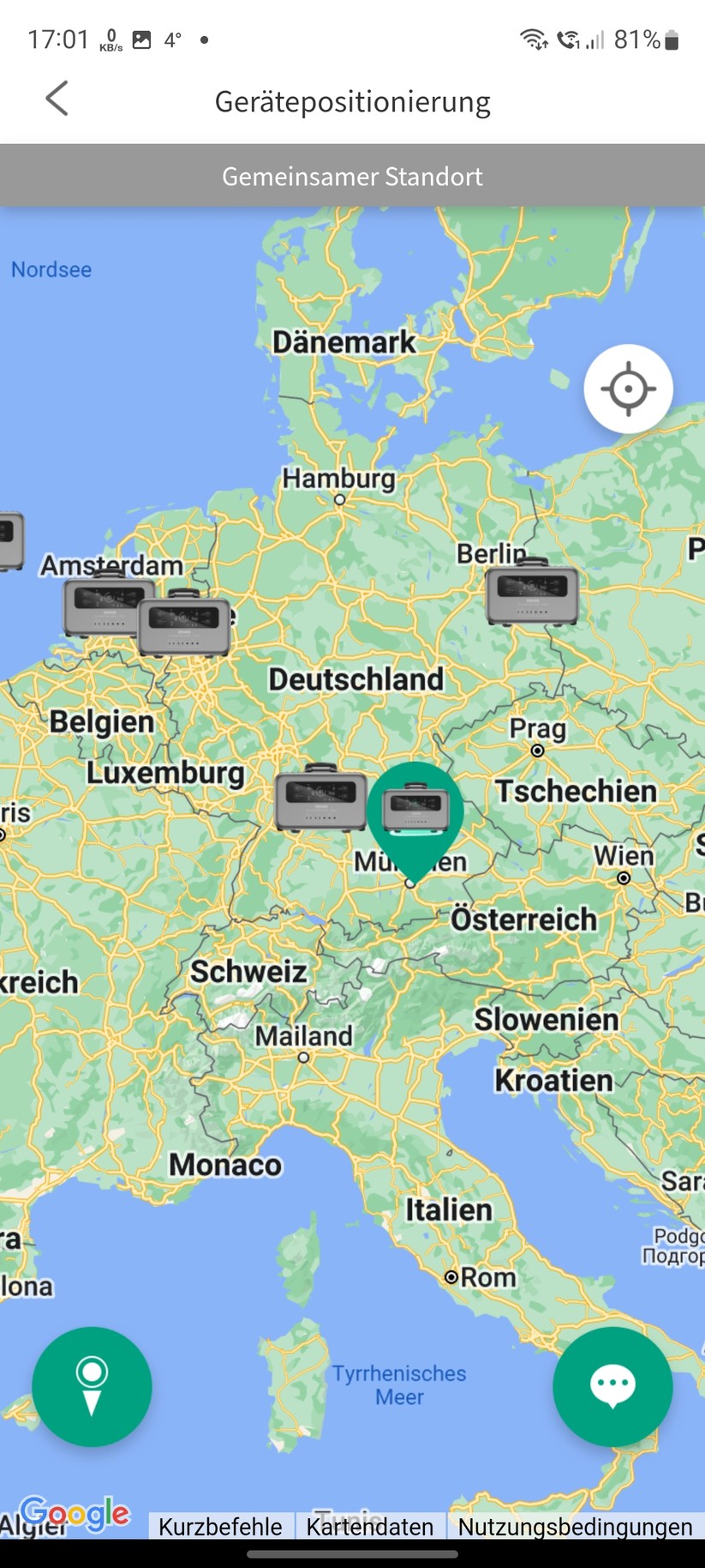 Zendure Superbase Pro: Die App bietet auch eine GPS-Funktion.