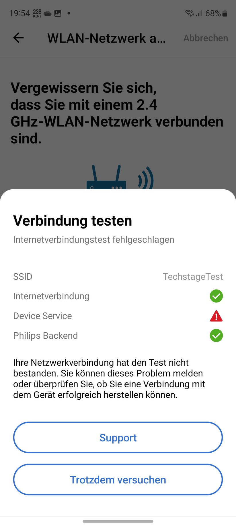 Philips AC3033/10: App, Einrichtung, Einstellungen