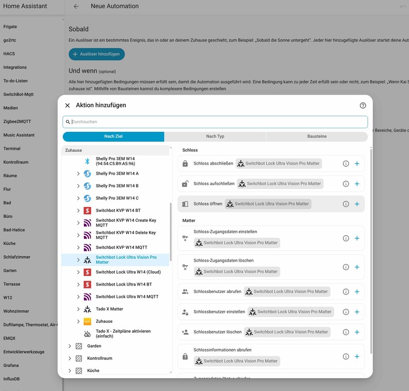 Für Home Assistant stehen drei Integrationen parat: lokal über Bluetooth oder über die Cloud respektive MQTT.