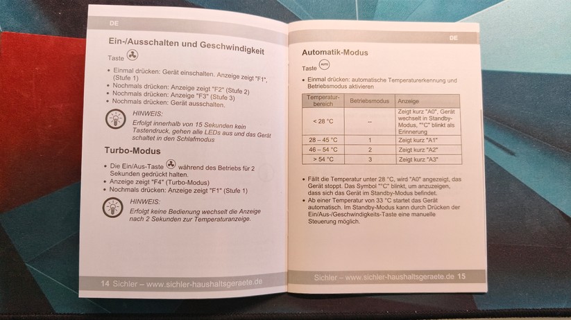 Sichler Akku-Heizkörperventilator mit Querstromlüfter