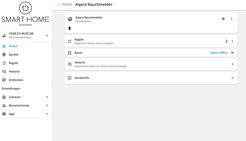 Auch einige Geräte von Aqara unterstützt Smart Home by Hornbach.