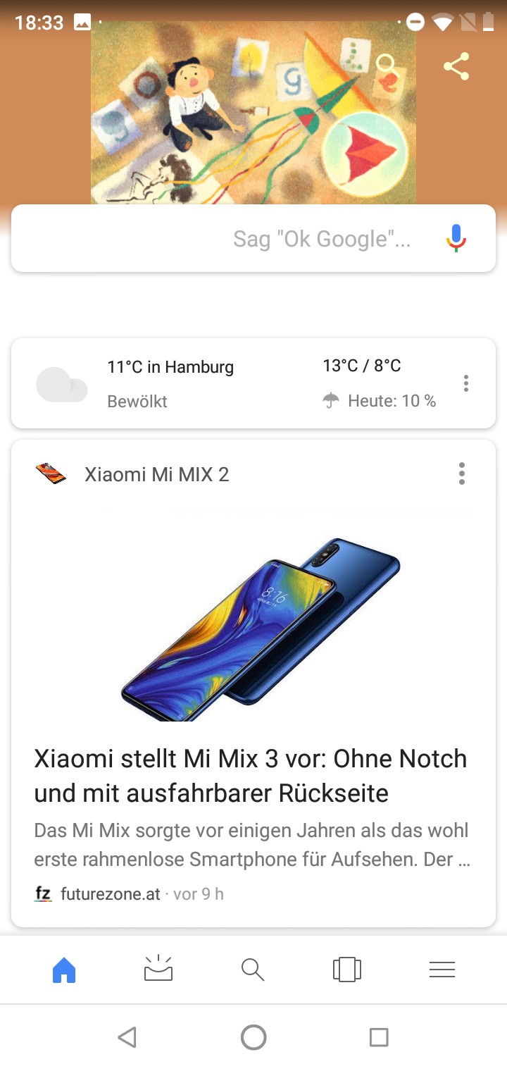Google Now auf dem Motorola One