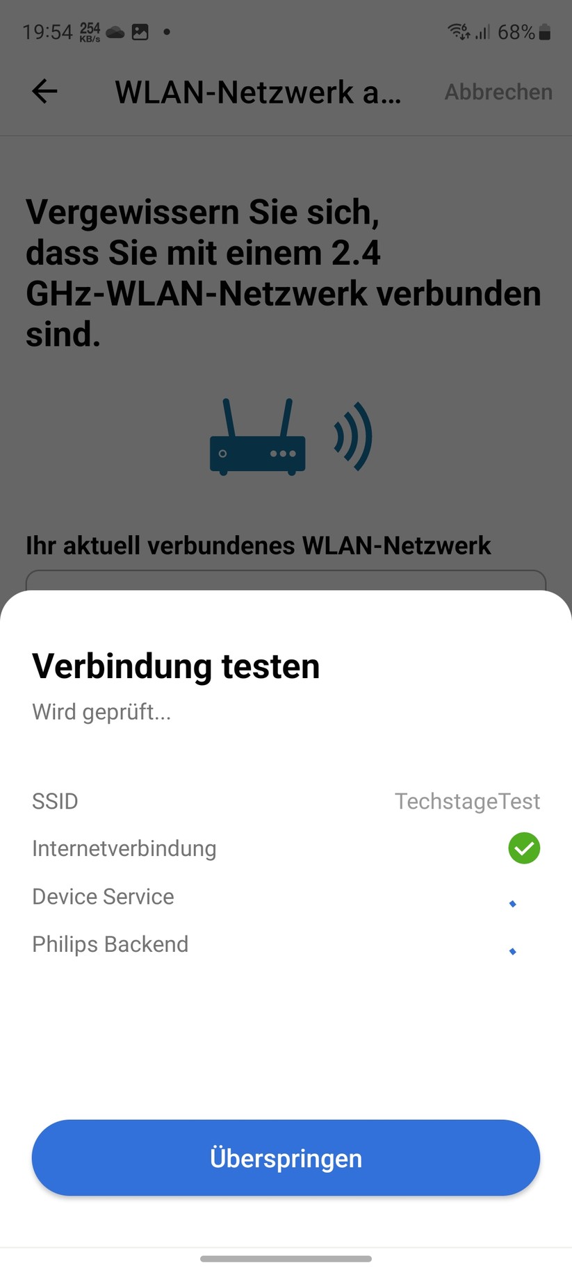 Philips AC3033/10: App, Einrichtung, Einstellungen