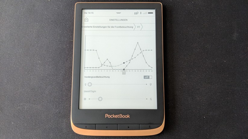 Die Einstellungsmöglichkeiten beim Pocketbook Touch HD 3 sind vielfälltig.
