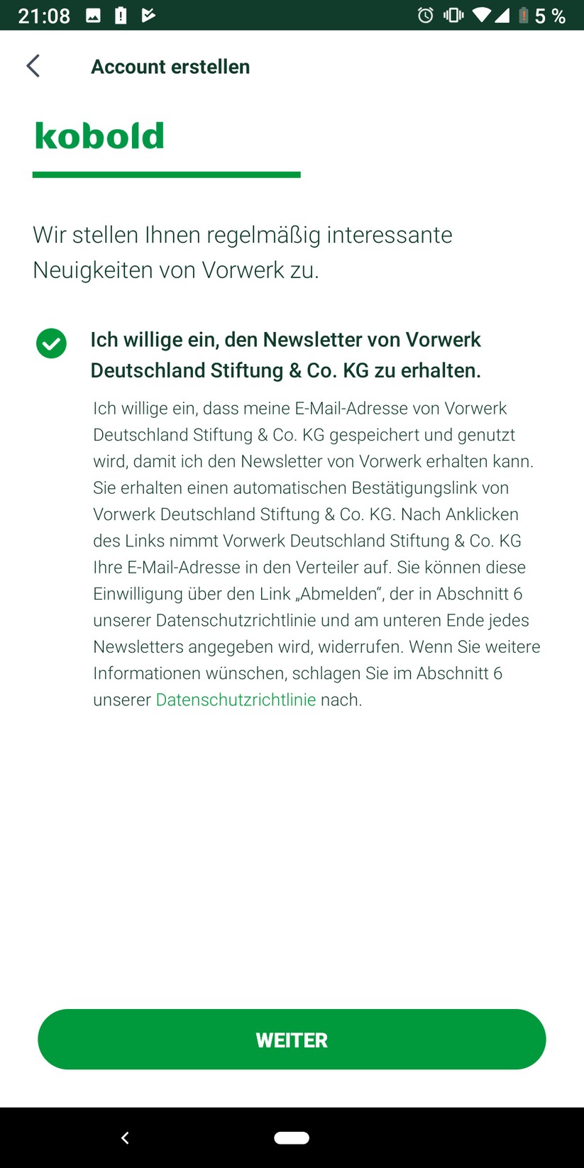 optional einen Newsletter abonnieren …