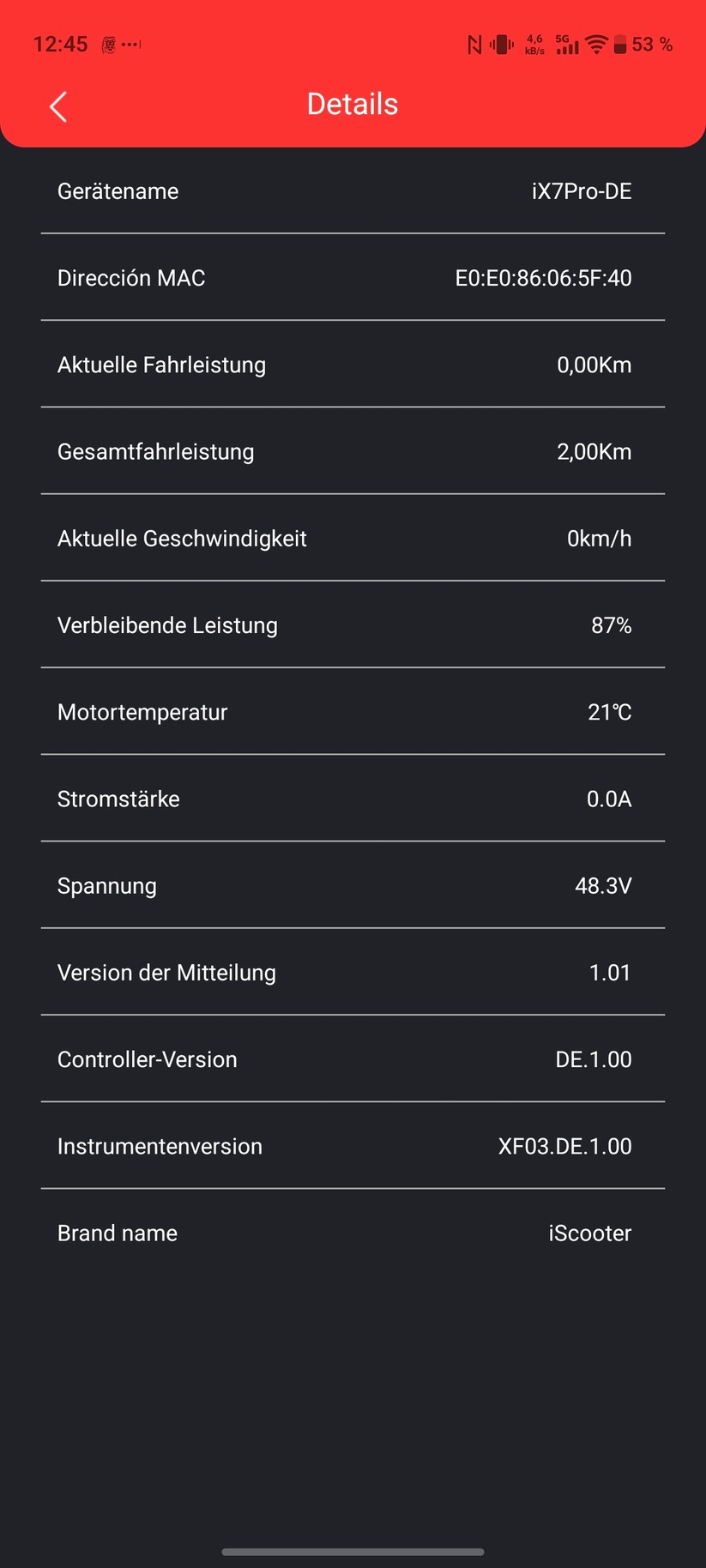 Iscooter IX7 Pro Screenshot
