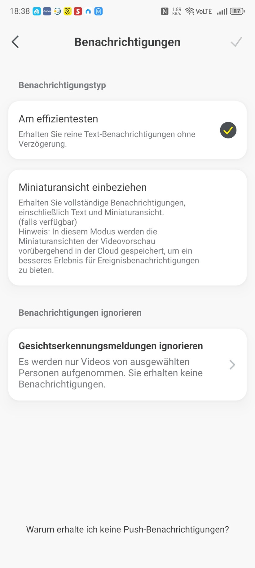 Baseus Security S2: Konfiguration mit der App