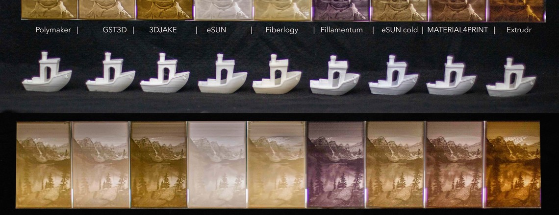 Vergleichstest: PLA Weiß