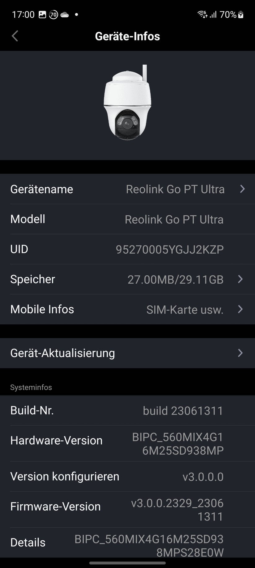 Reolink Go PT Ultra: Einrichtung und Einstellung mit mobiler App