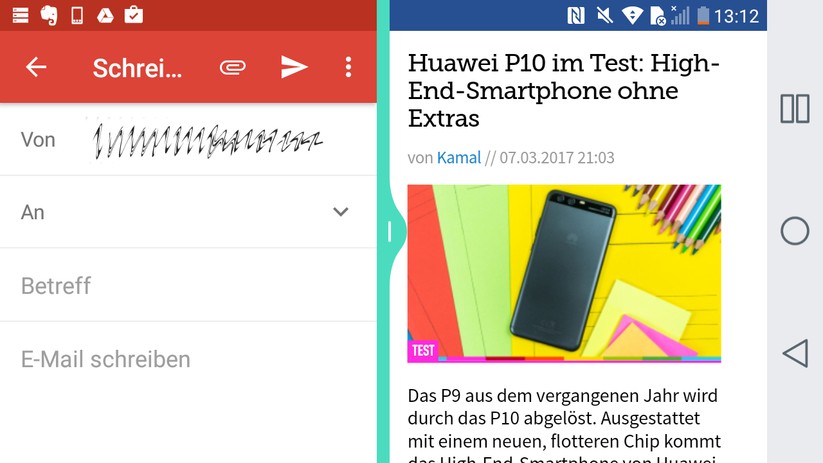 Zwei Apps nebeneinander sind dank aktuellem Android möglich.