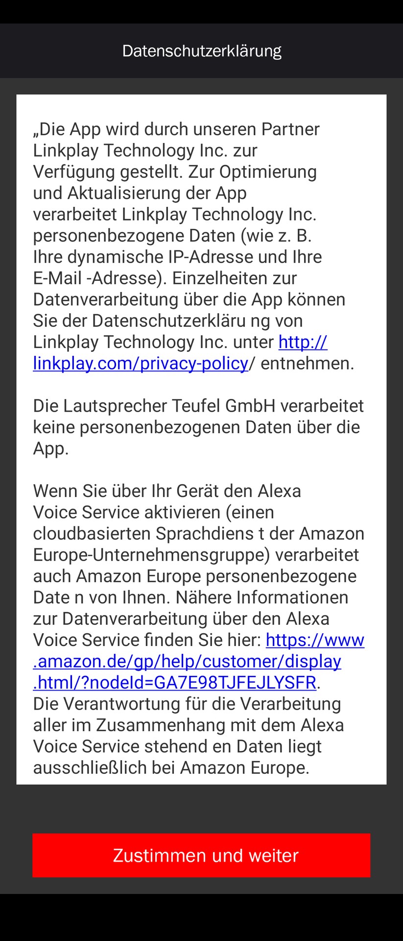 Teufel Holist S App