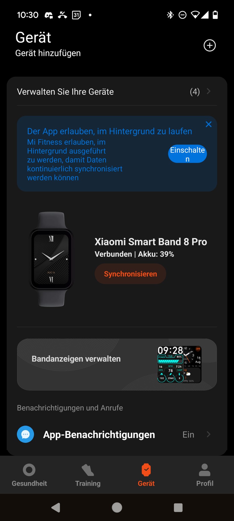 Xiaomi Smart Band 8 Pro - App Mi Fit