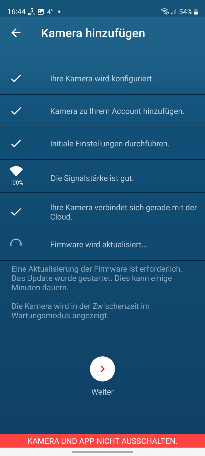 Bosch Eyes Innenkamera II: Einrichtung