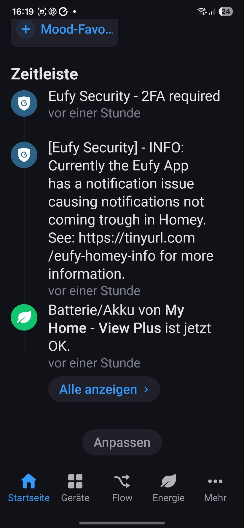 Gesteuert wird Homey Pro Mini (2026) mit der Homey-App, die auch für Tablets optimiert ist. Außerdem kann man die Smart-Home-Zentrale bequem mit dem Browser vom Desktop aus steuern.