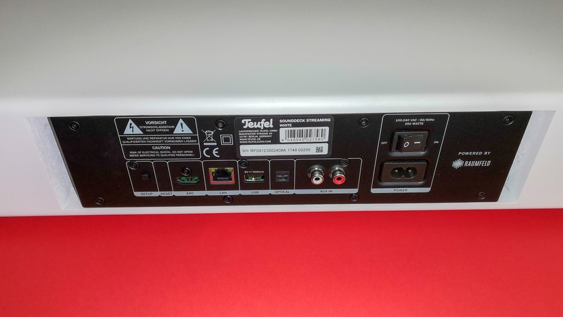 Die Anschlüsse am Sounddeck Streaming, 