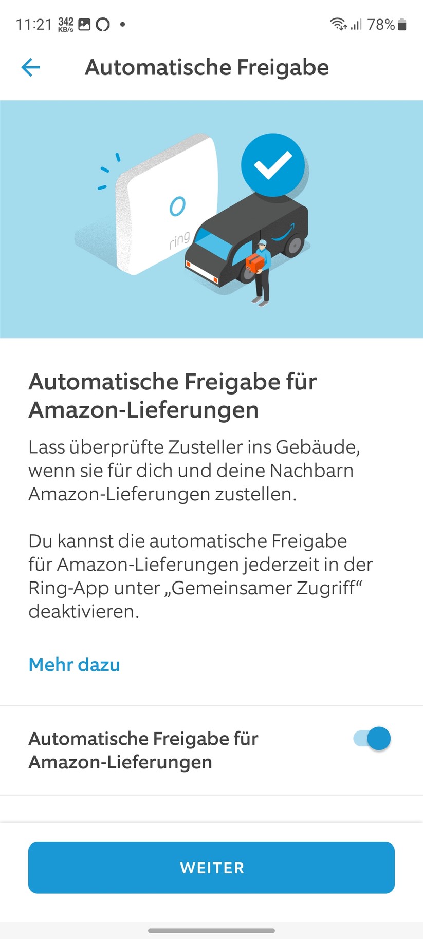 Ring Intercom: Einrichtung