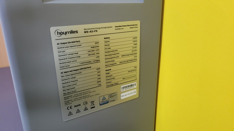 Hoymiles MS-A2: AC-gekoppelter Stromspeicher mit 2,24 kWh