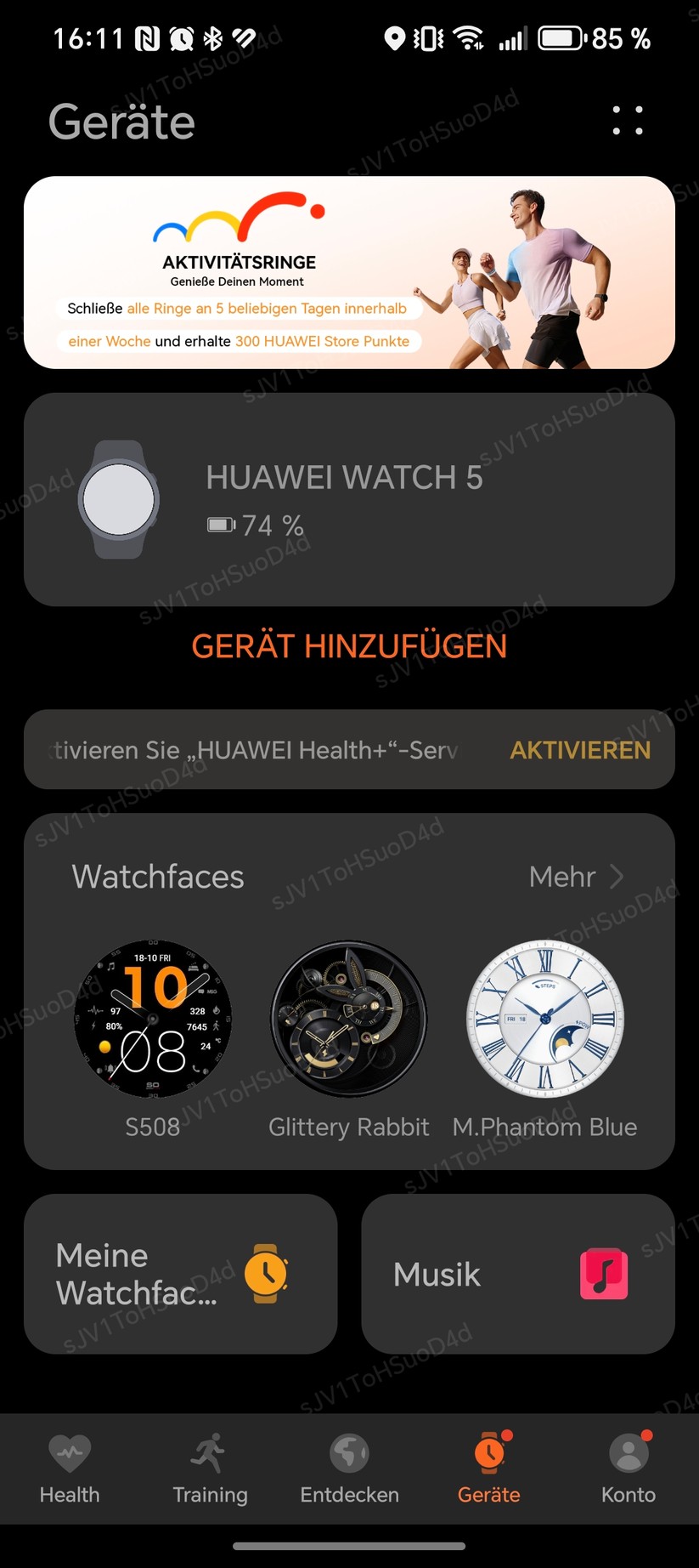 Huawei Watch 5 - Health App