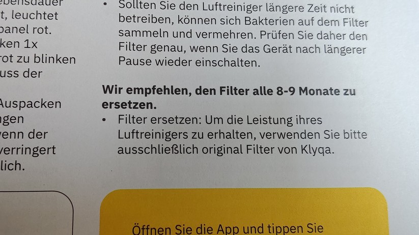 Klyqa Air Klyna S: Luftreiniger mit CADR 300 m³/h 
