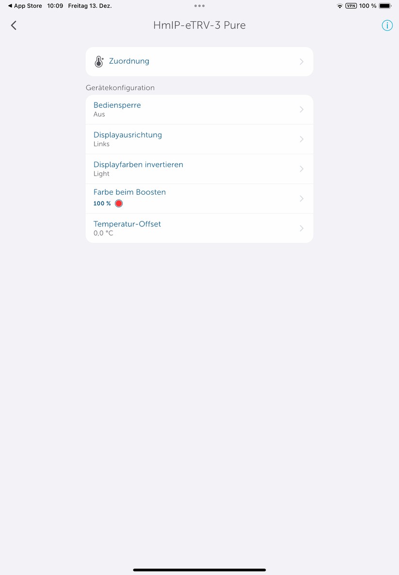  Koppelung des Thermostats