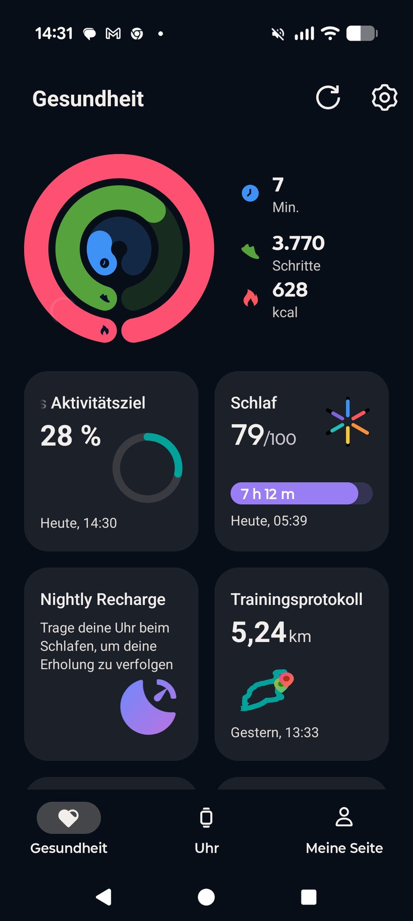App der Motorola Moto Watch