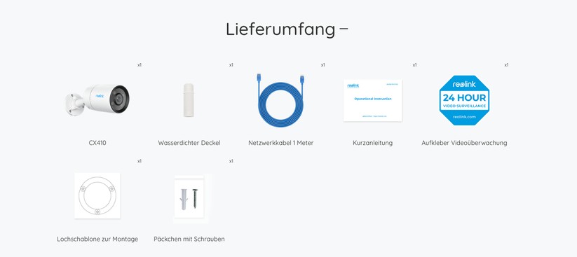 Reolink CX410: 2K, lichtstarkes Objektiv, PoE & Onvif, smarte Bewegungserkennung