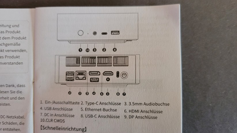  Mini-PC mit Ryzen 7 8845HS, 32 GB RAM und 1 TB großer SSD