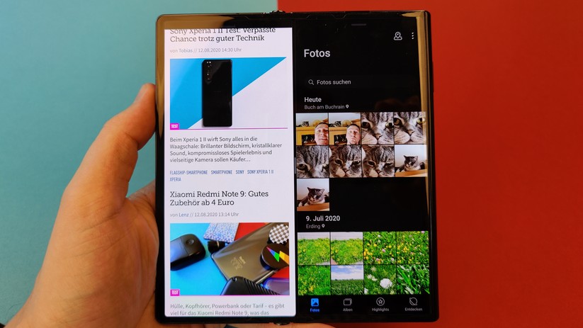 Multitasking auf dem riesigen Display - absolut sinnvoll