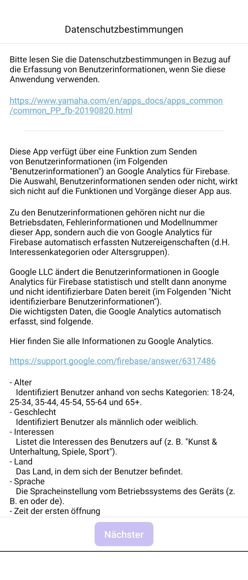 Yamaha Musiccast 50 - App