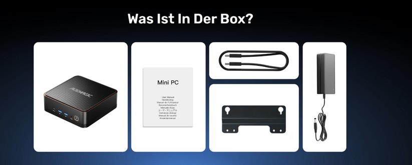 Mini-PC Acemagic F2A mit Intel Core Ultra 5 125H oder mit Core Ultra 7 155H, 32 GB RAM, 1 TB-NVMe-SSD