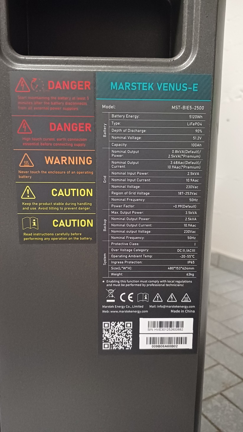 Marstek Venus E 3.0 im Test: Der AC-gekoppelte Stromspeicher mit 5,12 kWh und 2,5 kWh Leistung unterstützt eine dynamische Einspeisung mithilfe eines Smart Meters.