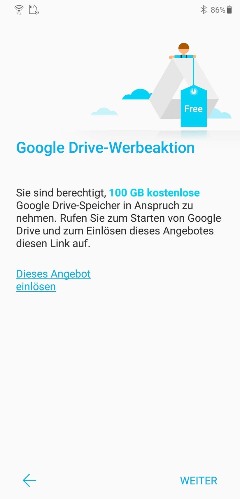Aktion mit Google Drive