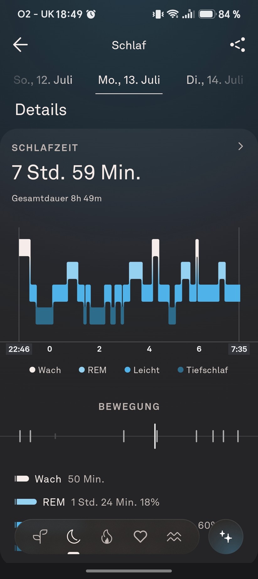 Oura Ring 5: App-Screenshots