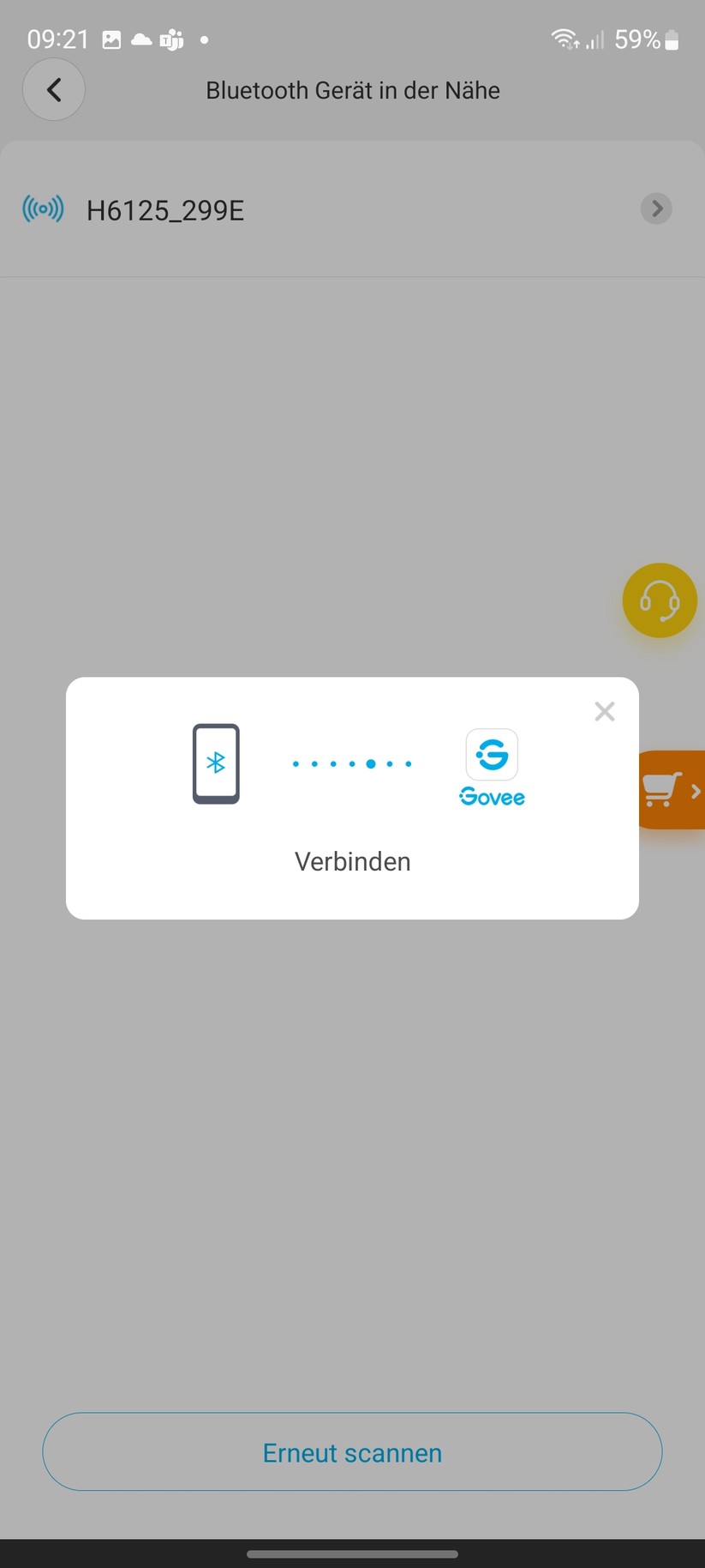 Govee RGBIC-LED-Streifen: App