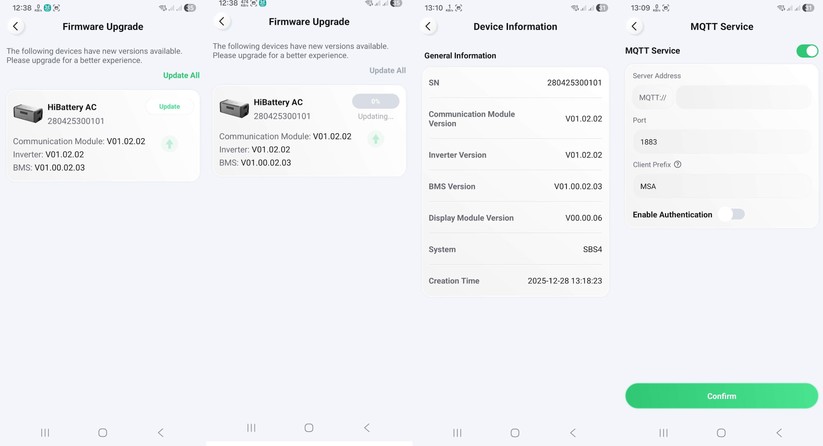 Kurz nach Ende des Tests hat Hoymiles ein Firmware-Update veröffentlicht, das die Einbindung des Speichers in Smart-Home-Zentralen über MQTT ermöglicht.