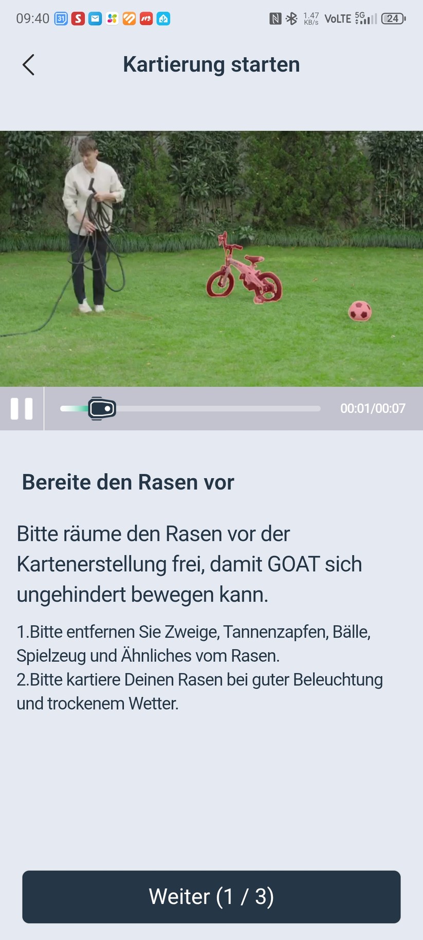 Ecovacs-App: Kartierung
