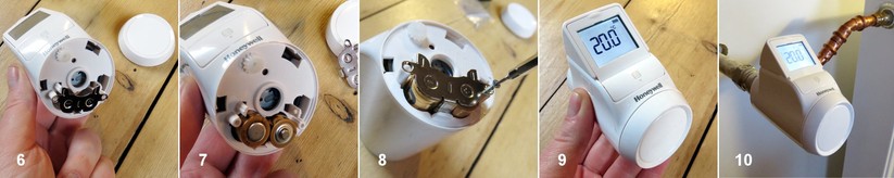 Nachdem Einsetzen der Batterien ist das smarte Thermostat bereit zum Verbinden mit dem Bediengerät.